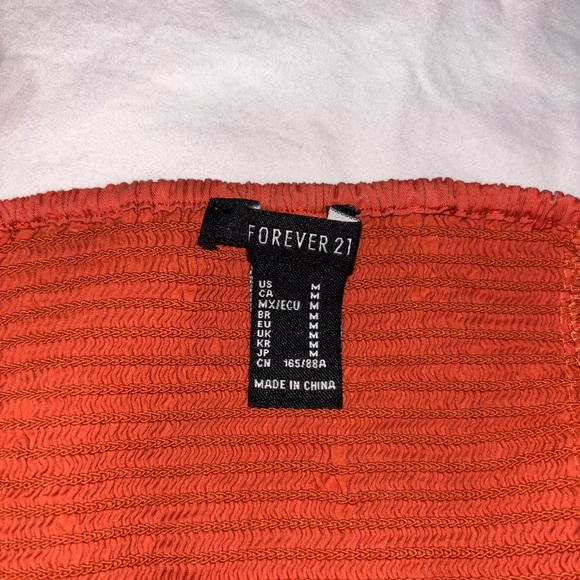 Forever 21 Rust Ruched Crop Top - Picture 2 of 5